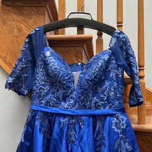 JJs house Royal Blue highlow dress